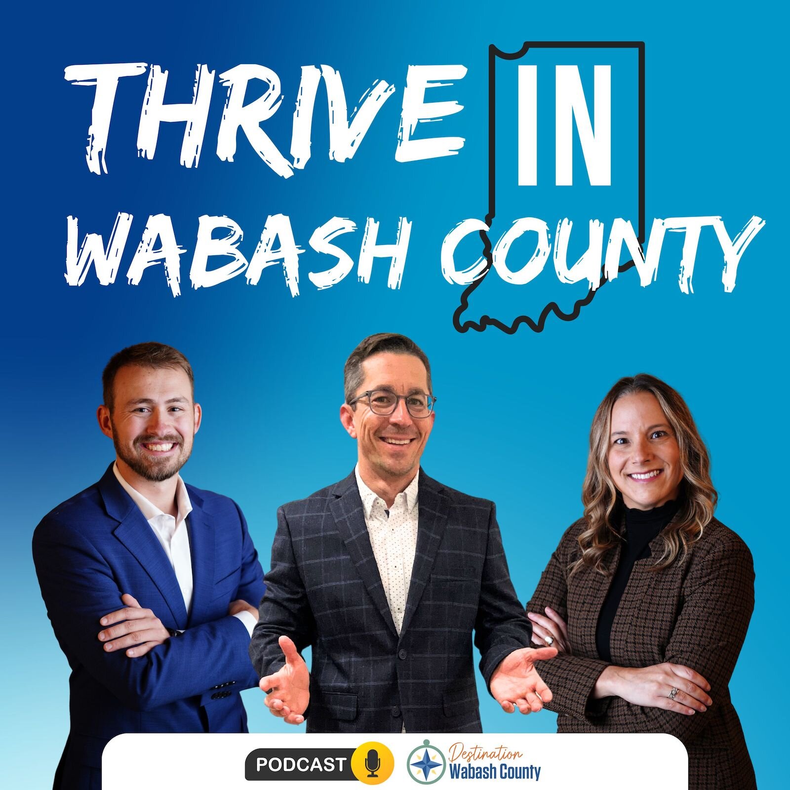 From left: Alex Downard, Adam Stakeman and Christine Flohr host ThriveIN Wabash County.