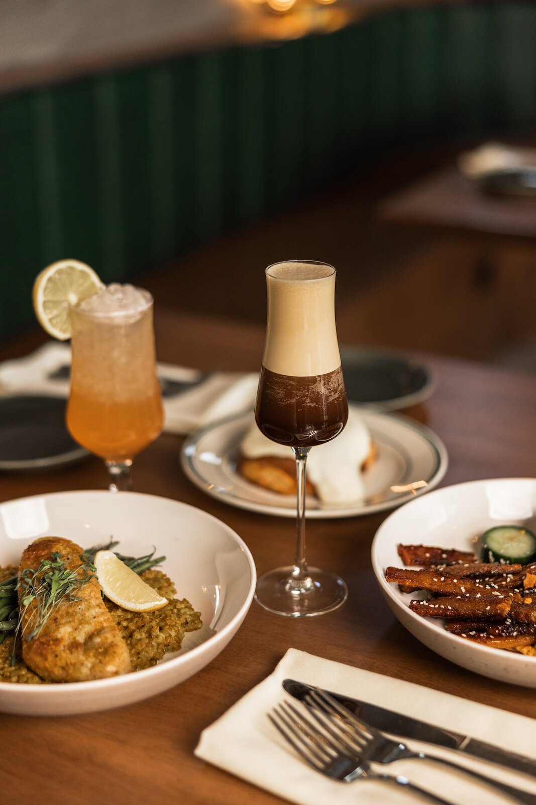 A spread of food Spoke + Ivy