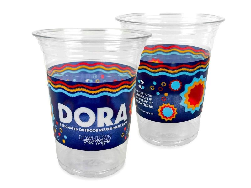 Designated Downtown Fort Wayne DORA to-go cups