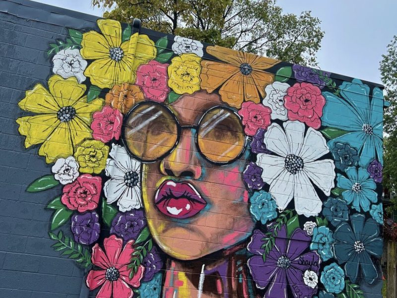 The mural "Urban Beauty" by Fort Wayne artist Shayla.