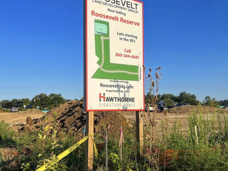 Construction of Roosevelt Reserves recently began.