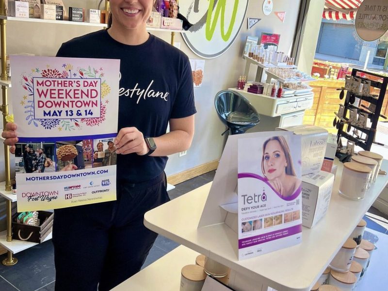 The Downtown Spa is one retailer participating in Downtown Fort Wayne's Mother's Day Weekend.