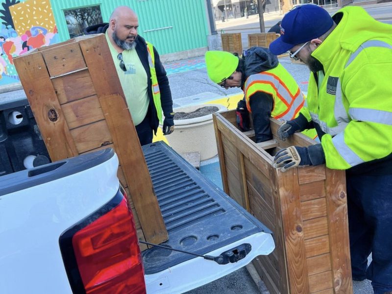The Clean & Green team from Downtown Fort Wayne has been spending the last week getting public spaces throughout Downtown Fort Wayne ready for the warmer weather.