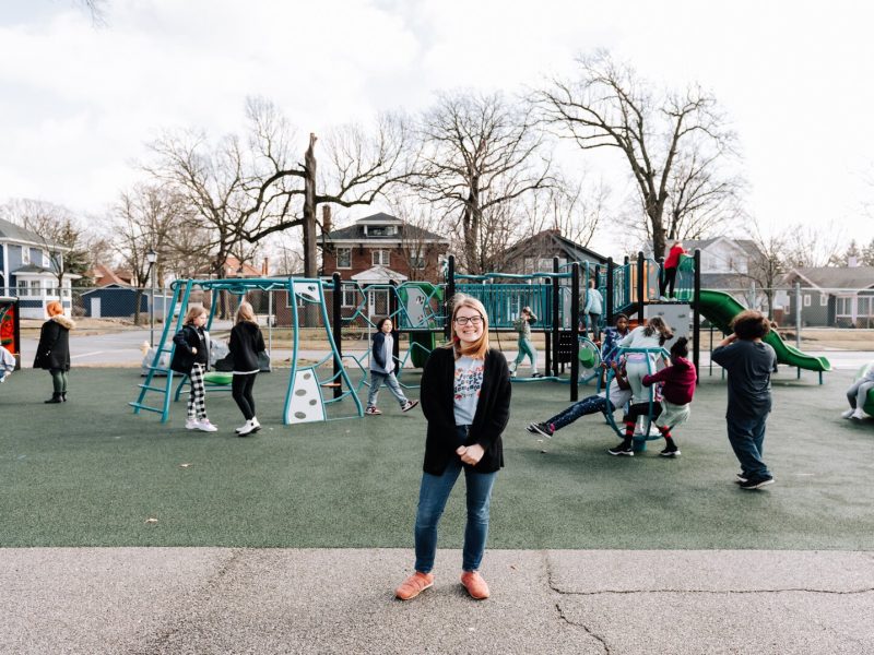 Leitia McHugh, who helped lead the Inclusive Playground Project at Forest Park Elementary School.