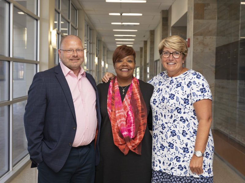 L.E.A.D. Executive Certificate program facilitators are, from left, Kevin Bottomley, Ph.D.; Lisa D. Givan; and Angie Fincannon, Ph.D.