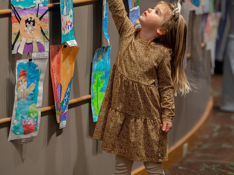 Students explore the Clark Gallery on a field trip.
