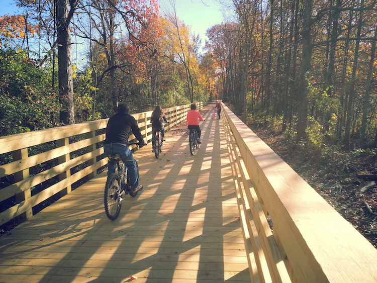 Fort Wayne Trails offer more than 100 miles of biking and walking paths in Fort Wayne.