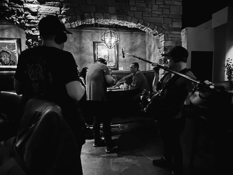 The "Mise & Place" crew behind the scenes, filming Season One in Downtown Fort Wayne at Copper Spoon.