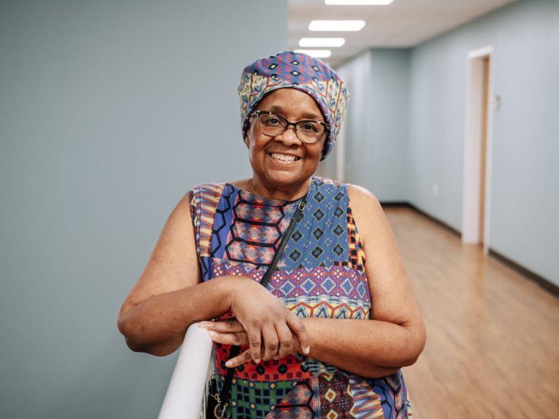 Denise Porter at River's Edge, a supportive housing complex on Spy Run Ave. Ext.