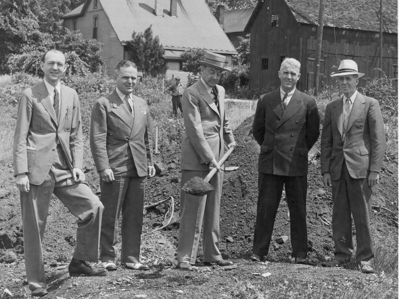 The groundbreaking of the Honeywell Center in 1940.