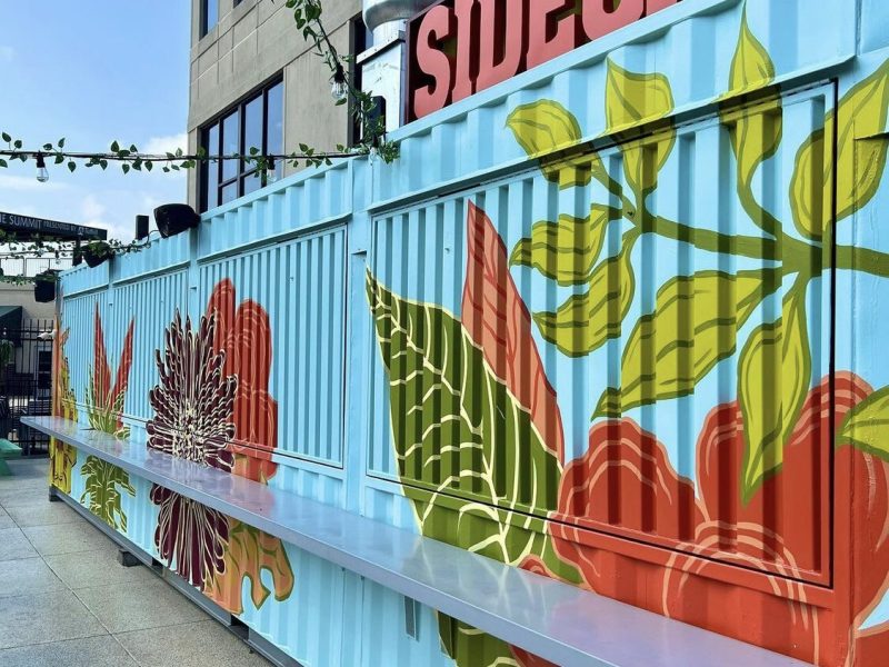Local artist Julie Wall of The Hedge Studios has completed an Art This Way mural installation at the Sidecar.