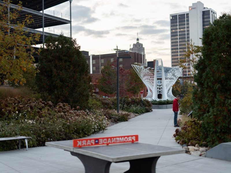 A walk in Promenade Park at 202 W. Superior St. is one of many ways to fight the winter blues in Downtown Fort Wayne.