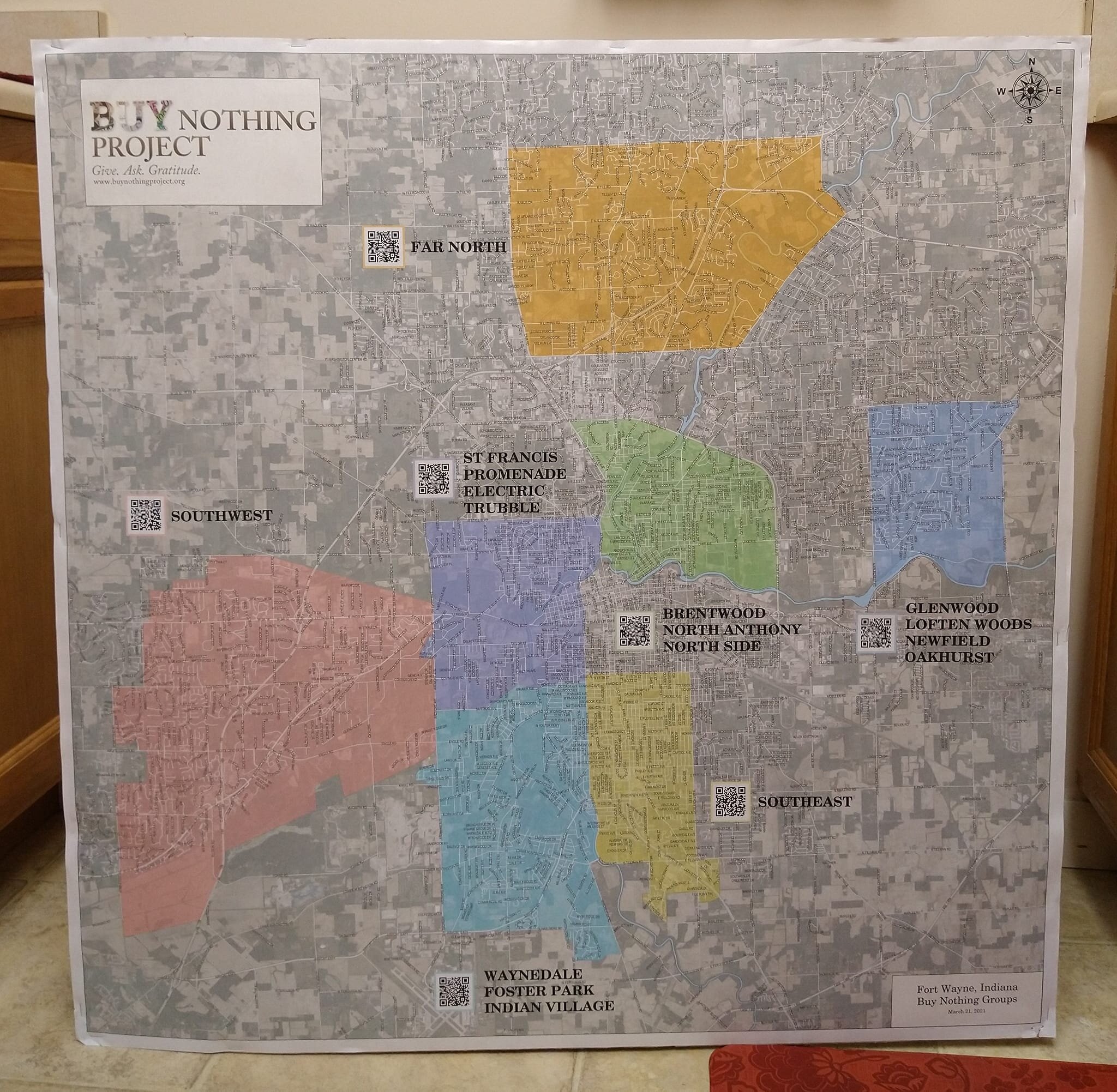 Fort Wayne has seven active Buy Nothing Groups in 2022.