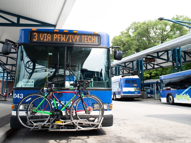 Bike racks help cyclists make use of Citilink buses to get from trail to trail.