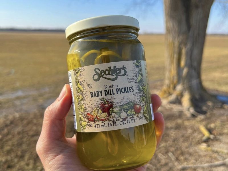 Baby Dill Pickles from Sechler's Fine Pickles in St. Joe, Indiana.