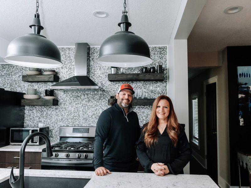 Alex Haggard, property owner, and Katrina Nichols, property manager in the top floor of their Airbnb on Fairfield Avenue in Downtown Fort Wayne.