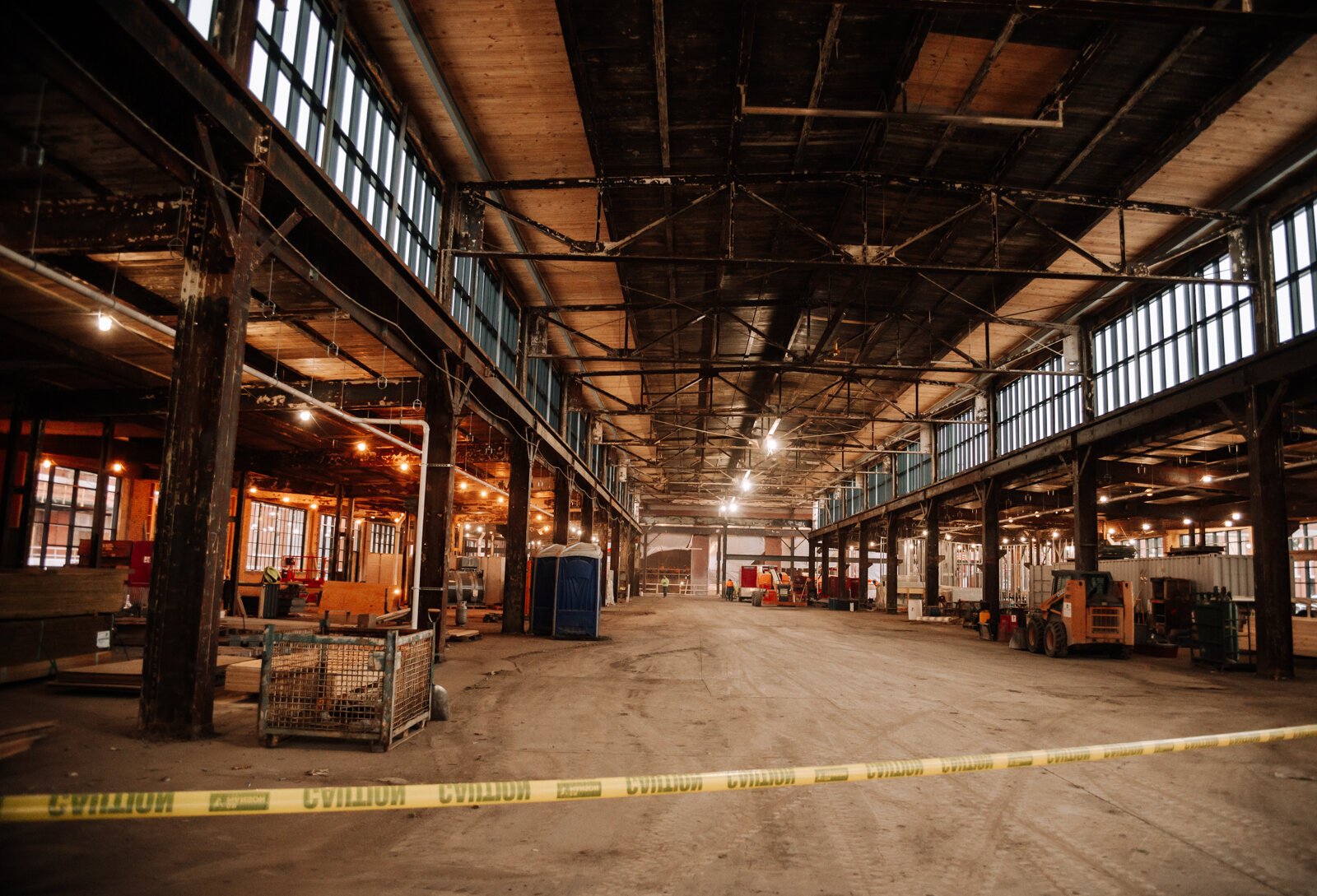 This building under construction on the West Campus of Electric Works will be a mixed-use space for food businesses, including Conjure Coffee. (December 2021)