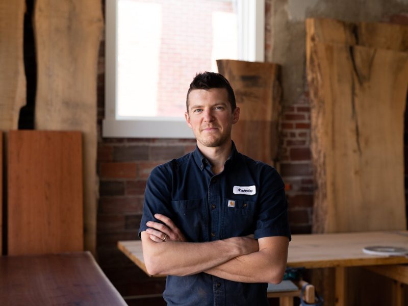 Nicholas Cramer owns Big Tooth Co., a Fort Wayne company that makes quality, heirloom furniture by hand using sustainable business practices.