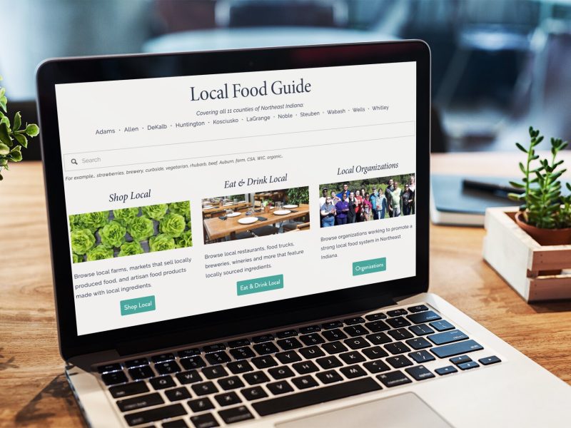 The Northeast Indiana Local Food Network has a searchable Local Food Guide to serve farmers, producers, and consumers alike.