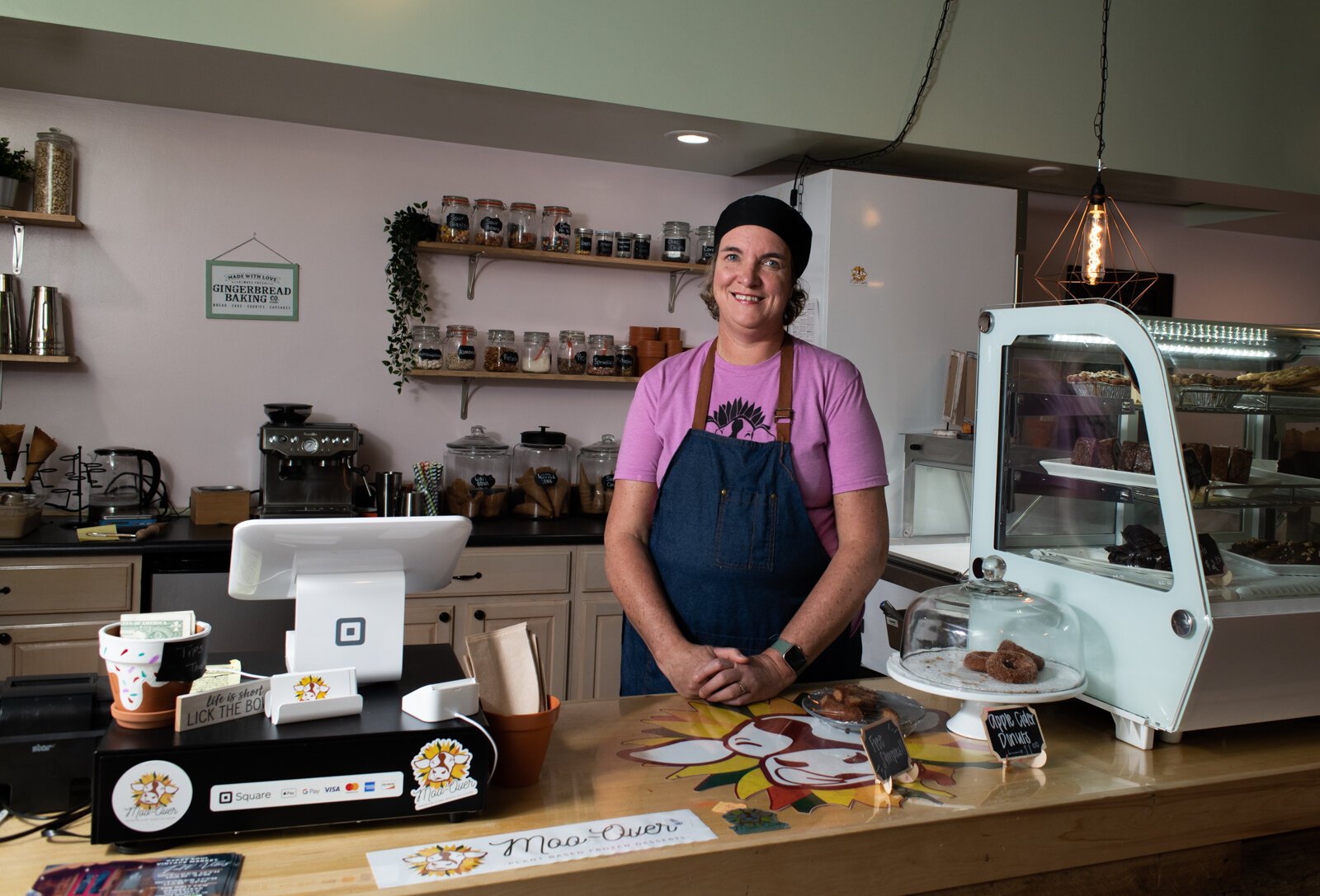 Julie Hurd, owner at Moo-Over Ice Cream, 207 W. Van Buren St. in Columbia City.
