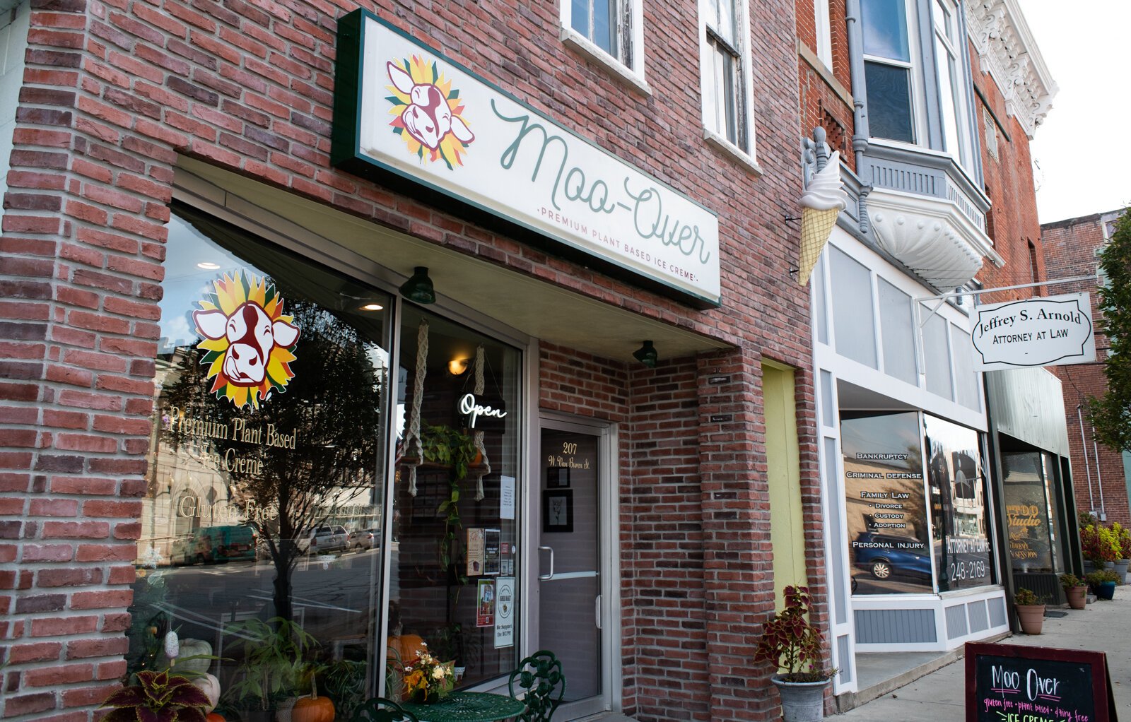 Moo-Over Ice Cream is located at 207 W. Van Buren St. in Columbia City.