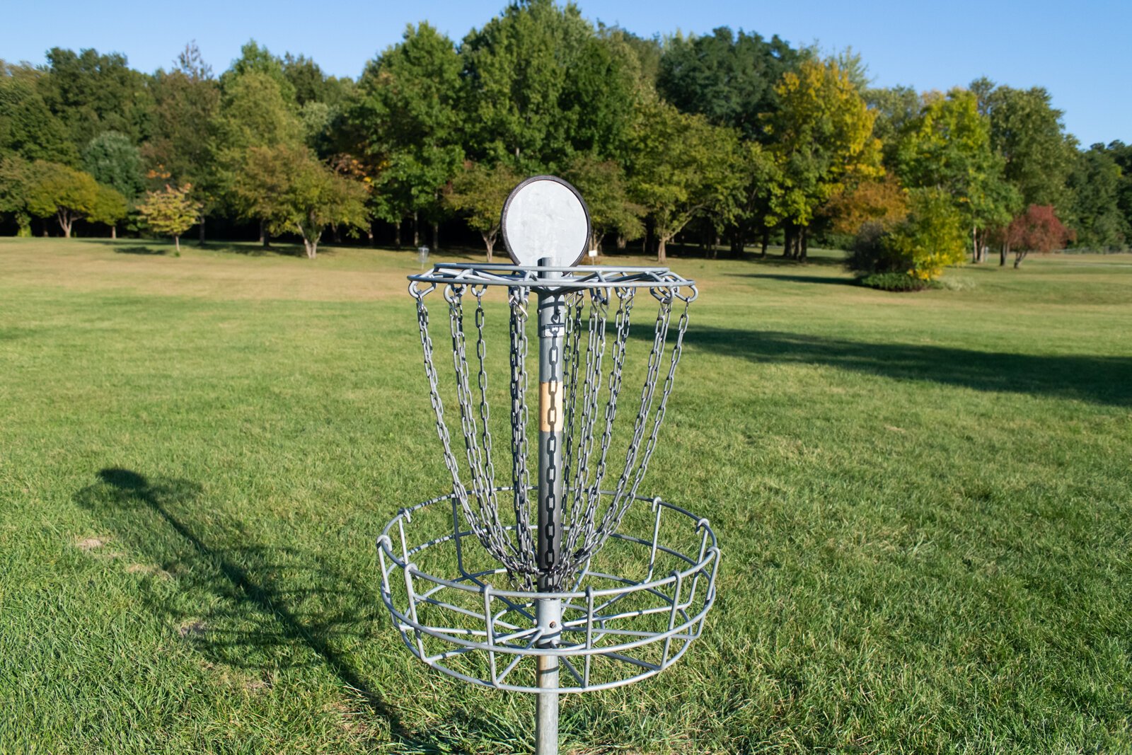 The disc golf course behind Harrison Elementary School at 1300 Husky Trail in Warsaw, IN.