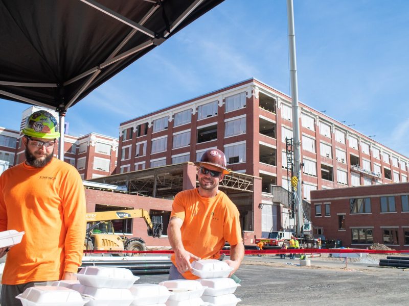 The West Campus of Electric Works is on schedule to open in the fall of next year, and work is constantly underway.