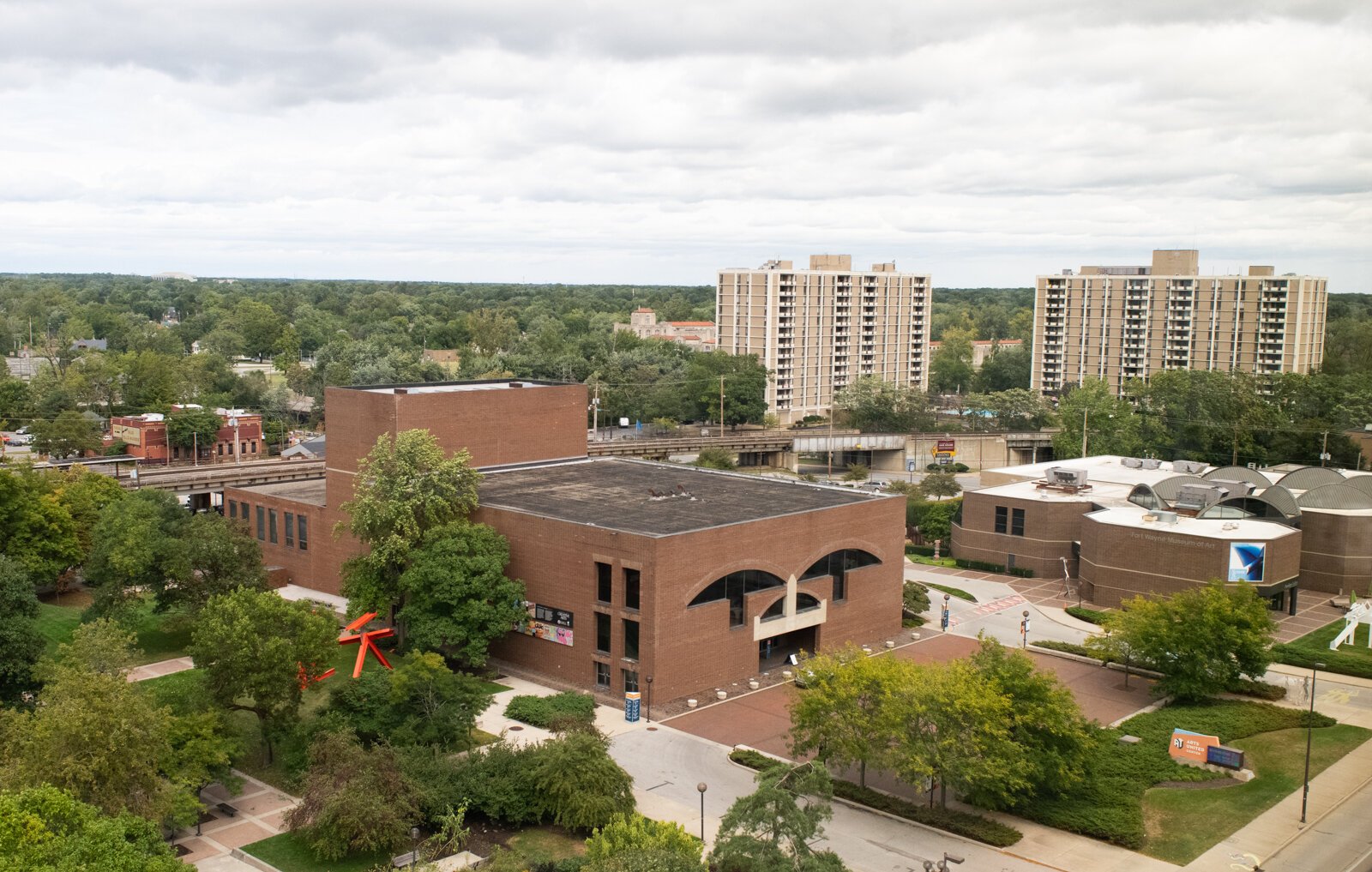 View of the city of Fort Wayne from the windows on the 9th floor of 200 E. Main St.