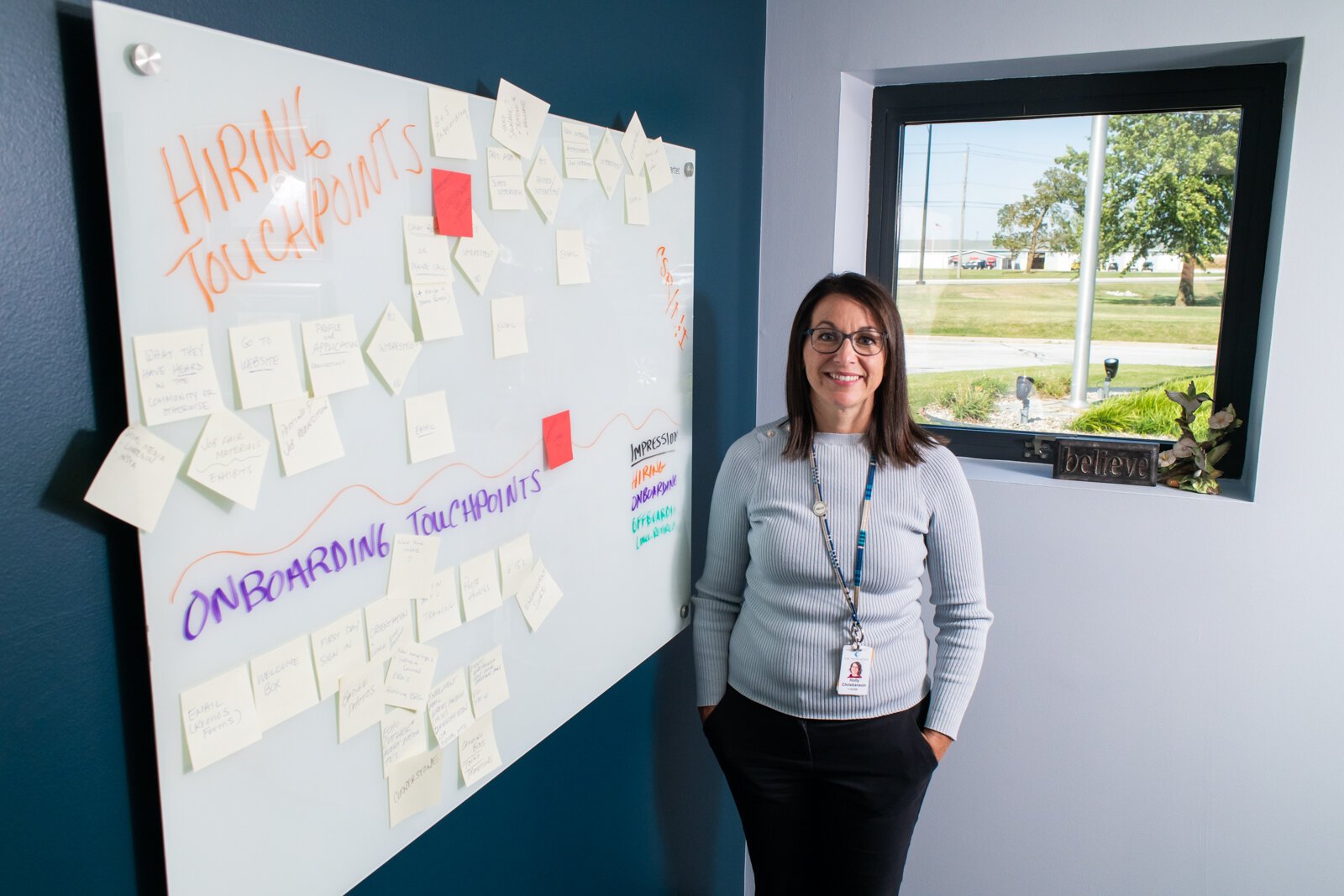 Holly Christianson, Human Resources Manager of Fort Wayne Metals on location on Ardmore Ave.