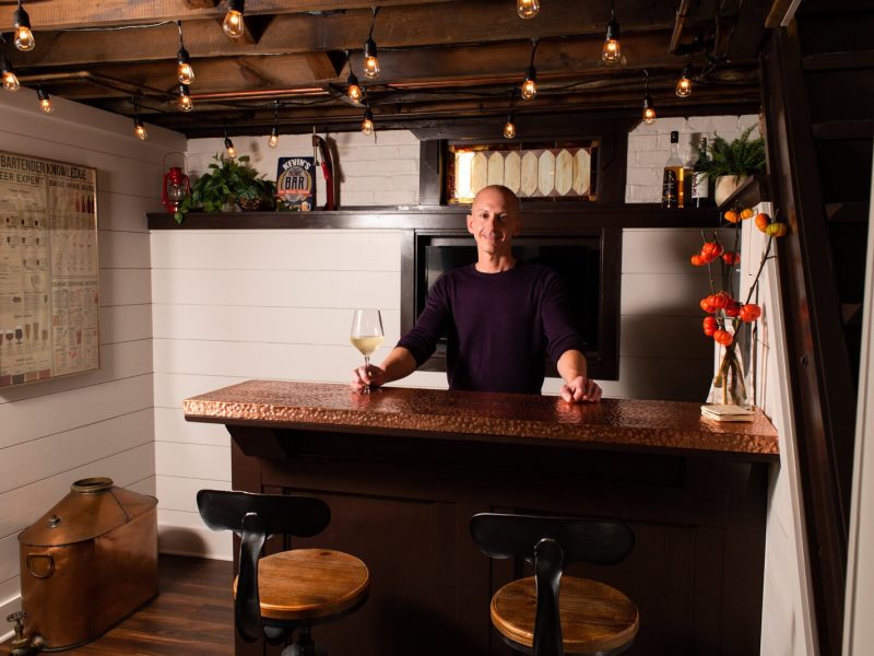 When the pandemic began, stained-glass artist Kevin Christon constructed a speakeasy bar in his basement to build hope for better times.