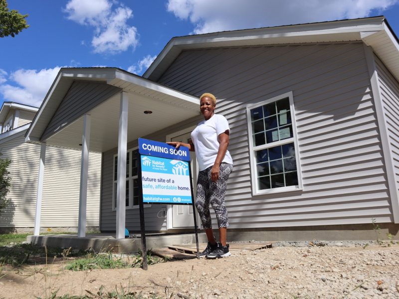 Loretta Taylor outside her new home in South East Fort Wayne.