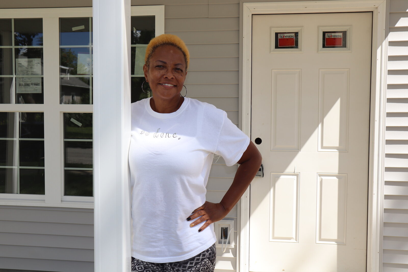 Loretta Taylor outside her new home in South East Fort Wayne.
