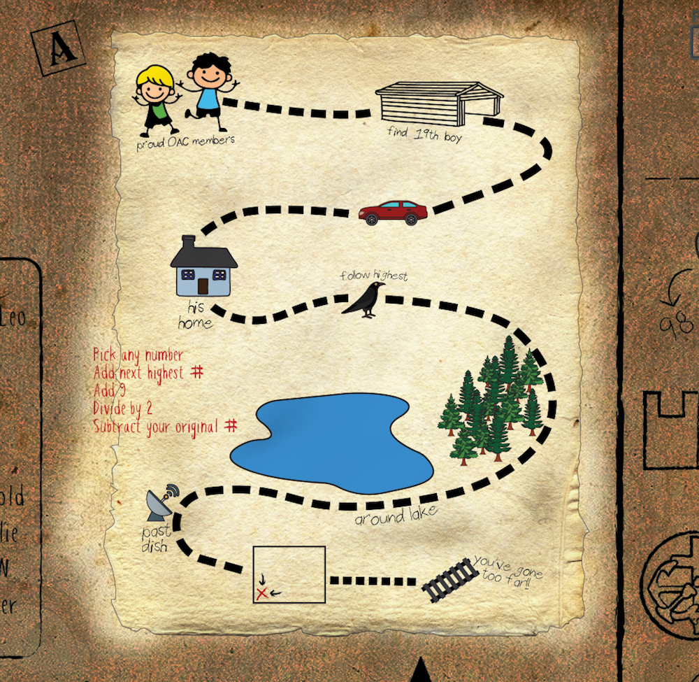 A map from the 2021 winning team's walkthrough of their win.