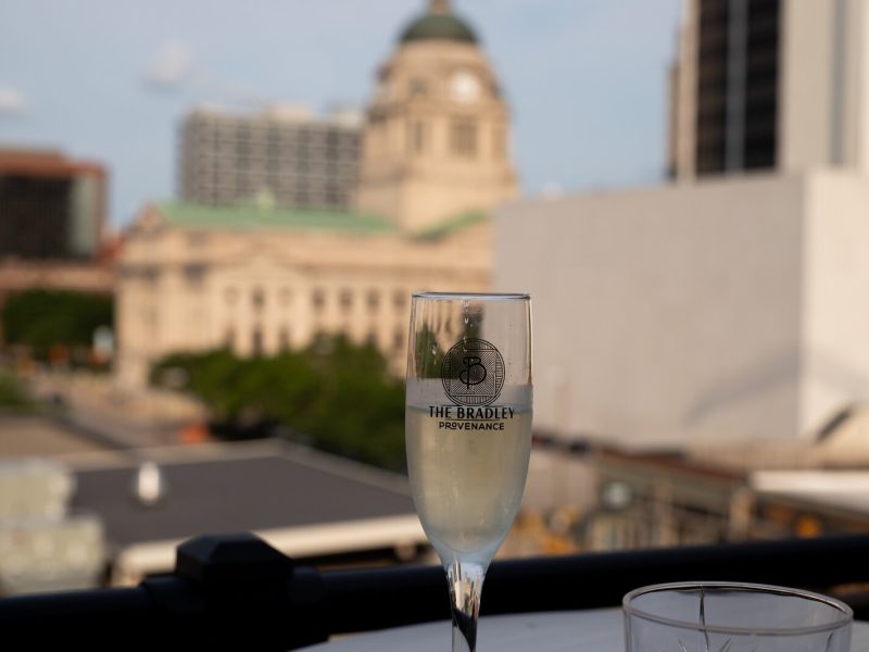 Guests enjoy the Grand Opening of The Bradley at Birdie's Rooftop Bar at 204 W. Main St.