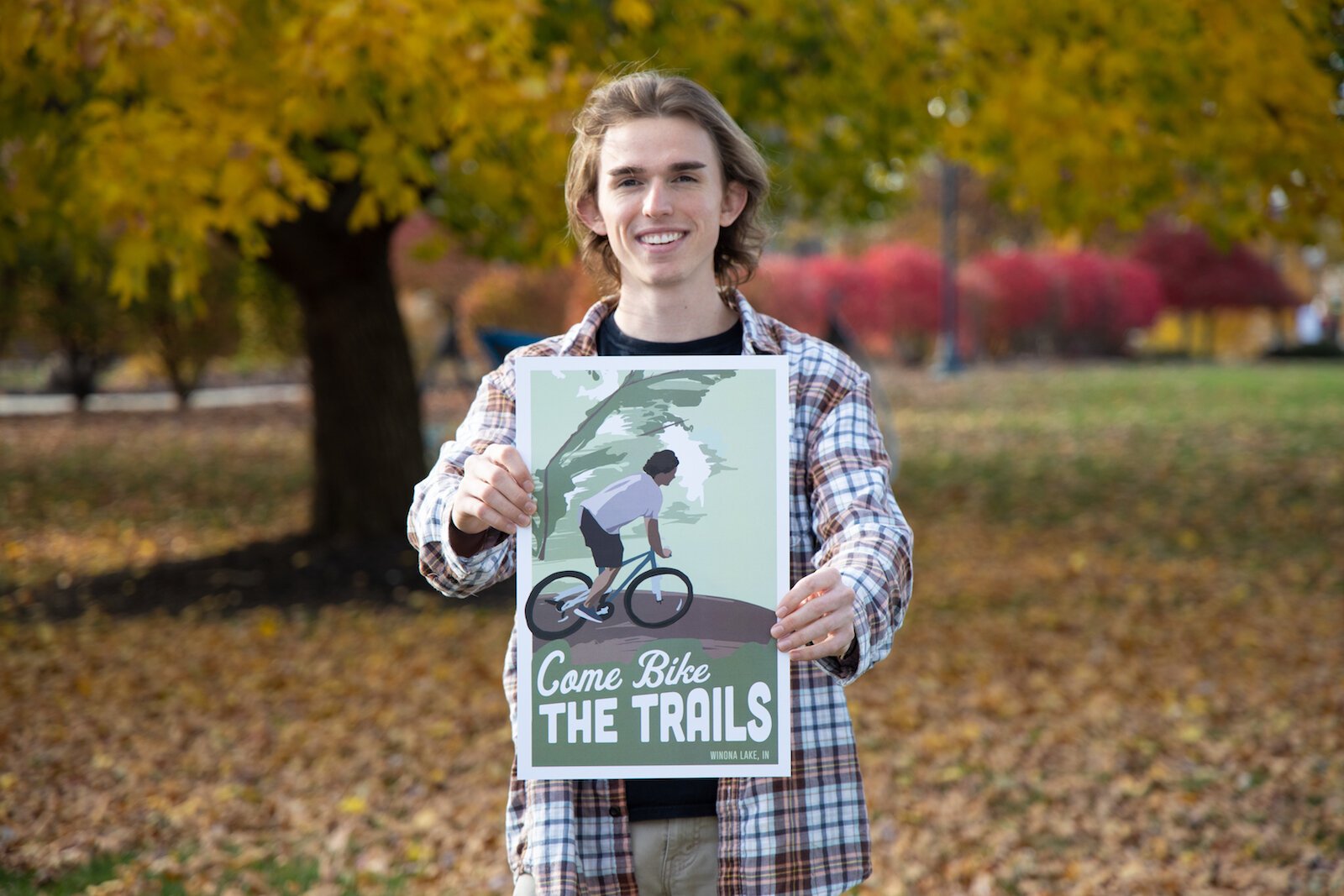 Mitchell Bowen designed a set of postcards and posters that have sold out at Winona Lake.