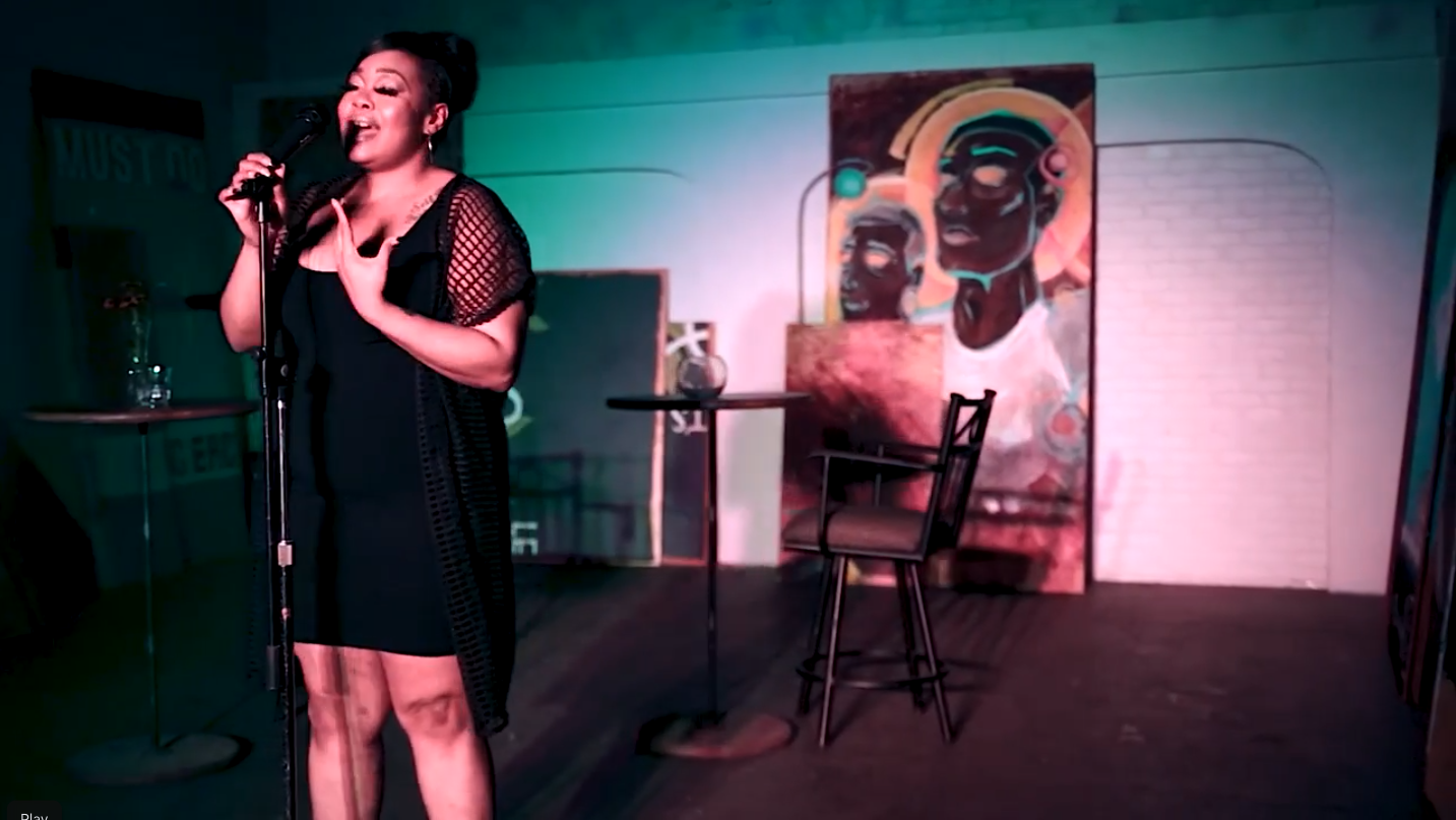 Mylisa Kelly, the Real MK, performs "Pray for My City" at Wunderkammer Company in Fort Wayne.