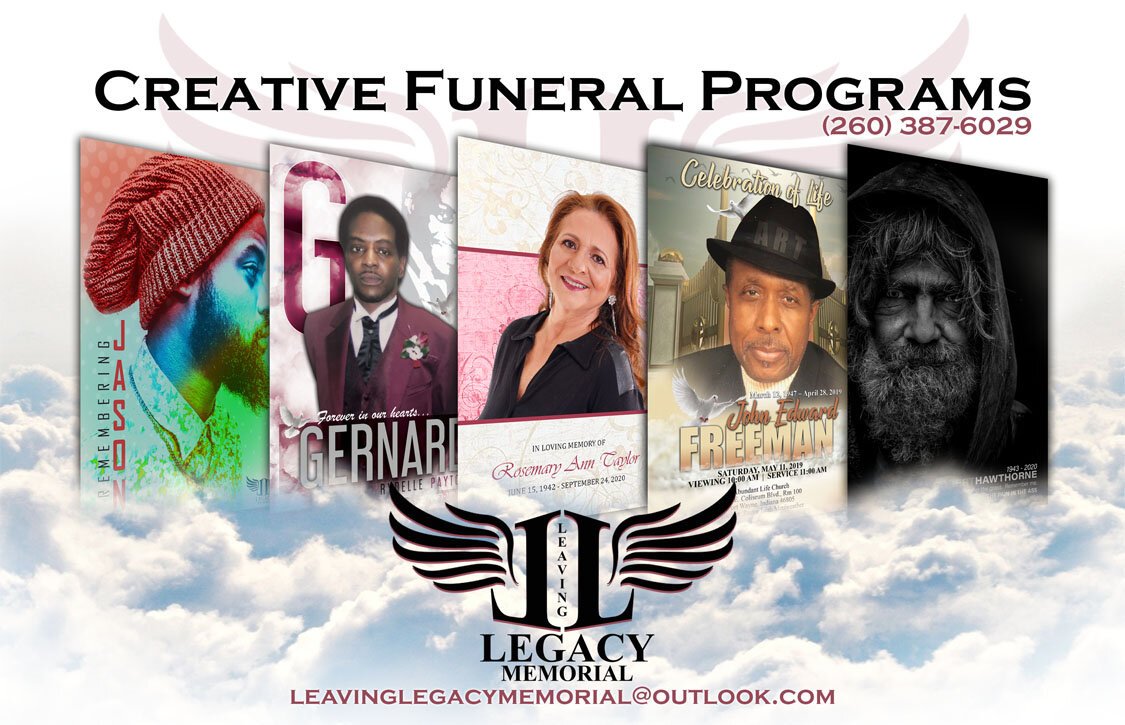 Laneisha Bennett makes highly personalized and creative funeral programs and memrobilia.