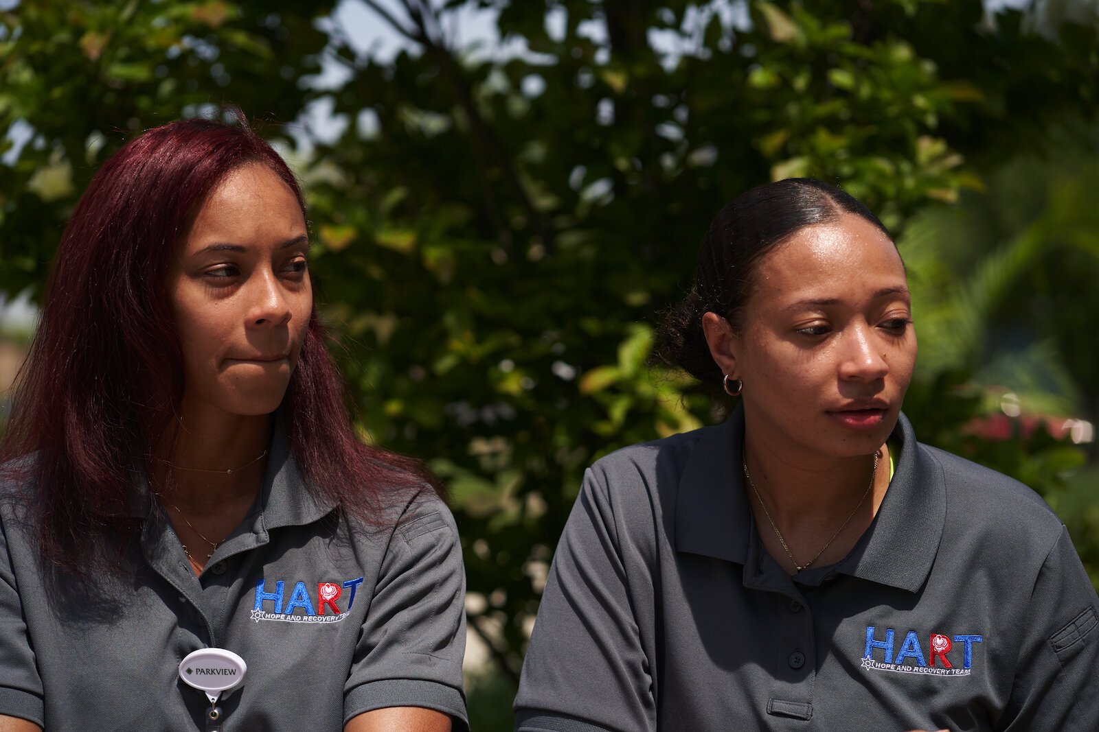 Peer support specialists on Parkview Health's HART team Frederica Rogers and Misha’Le Nagel.