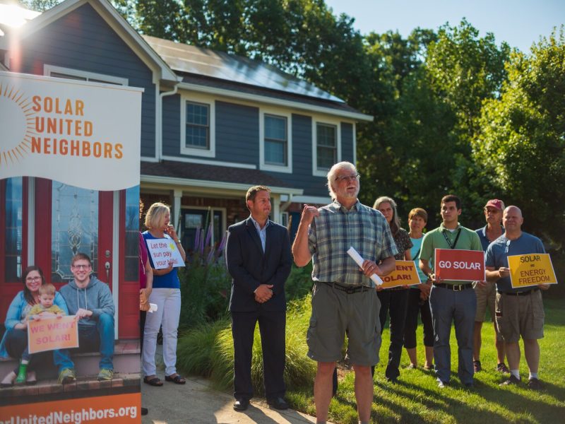 Homeowner George Peregrim is an advocate with Solar United Neighbors (SUN).