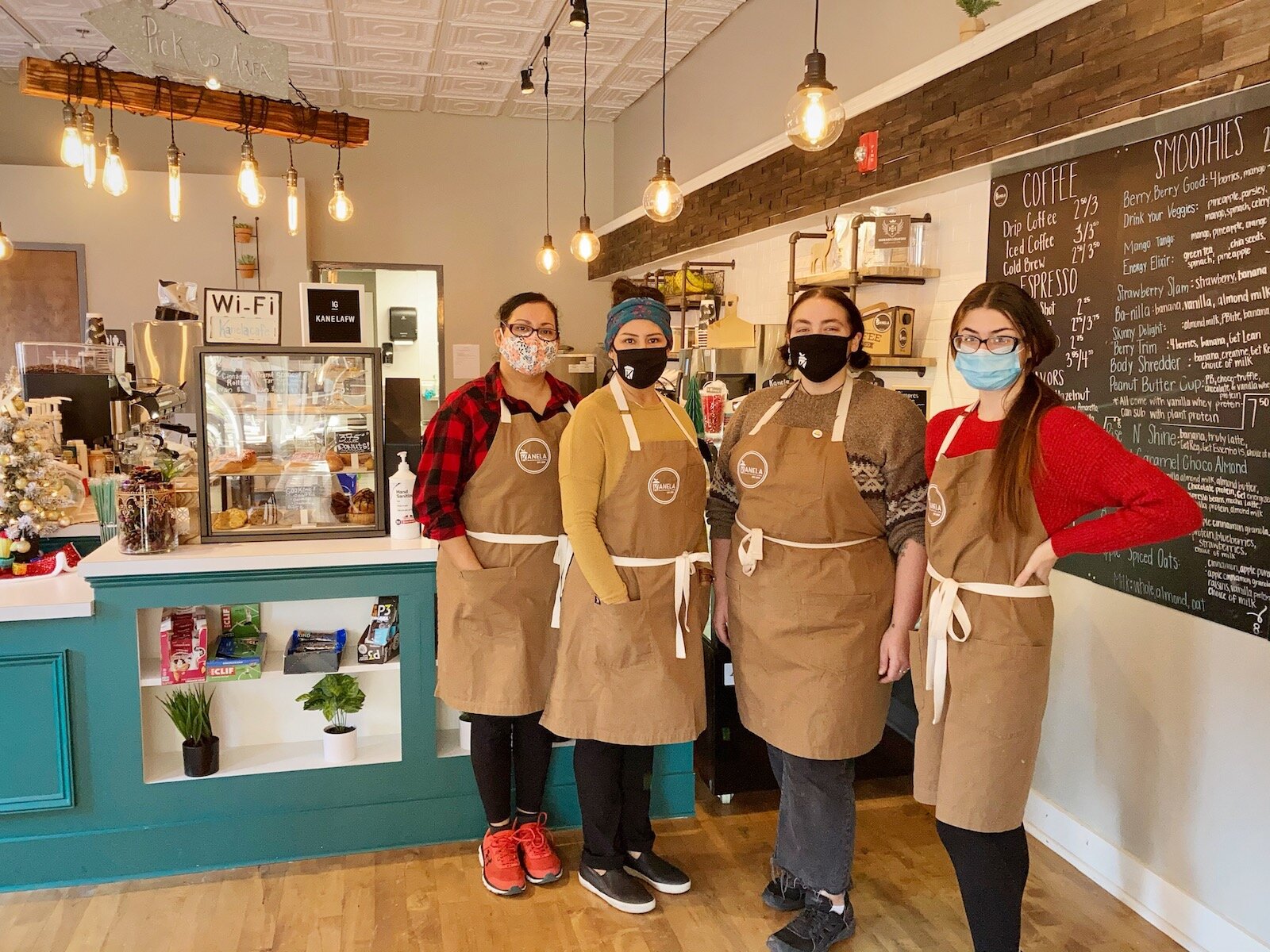 Flora Barron, second from left, and her team at Kanela.