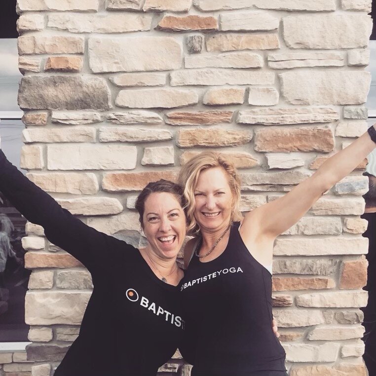 Sarah Evans and Leslie Williams are the owners of Baptiste Power Yoga Fort Wayne.