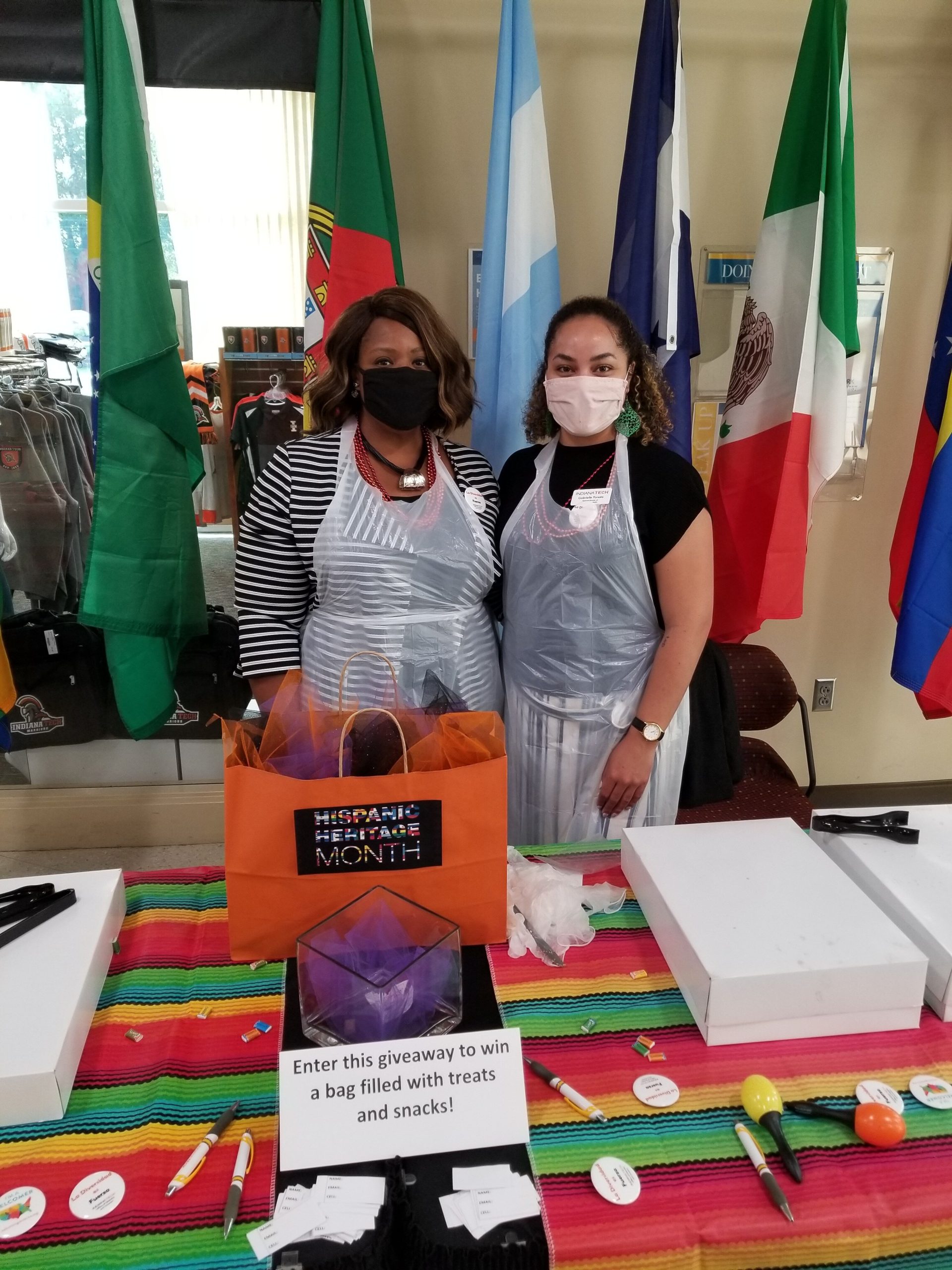 Lisa Givan and a student at a cultural event on campus