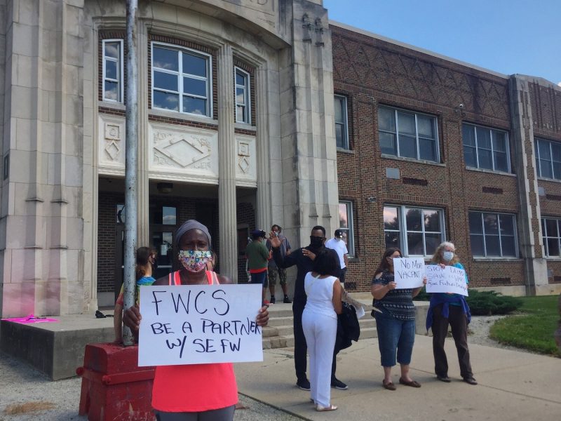 Diane Rogers was one of the organizers behind Friday's protest to save Ward School.
