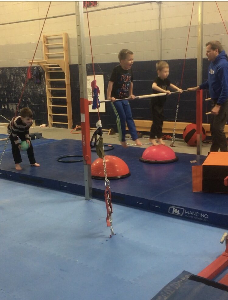 A Ninja Core class at Lake City Gymnastics.