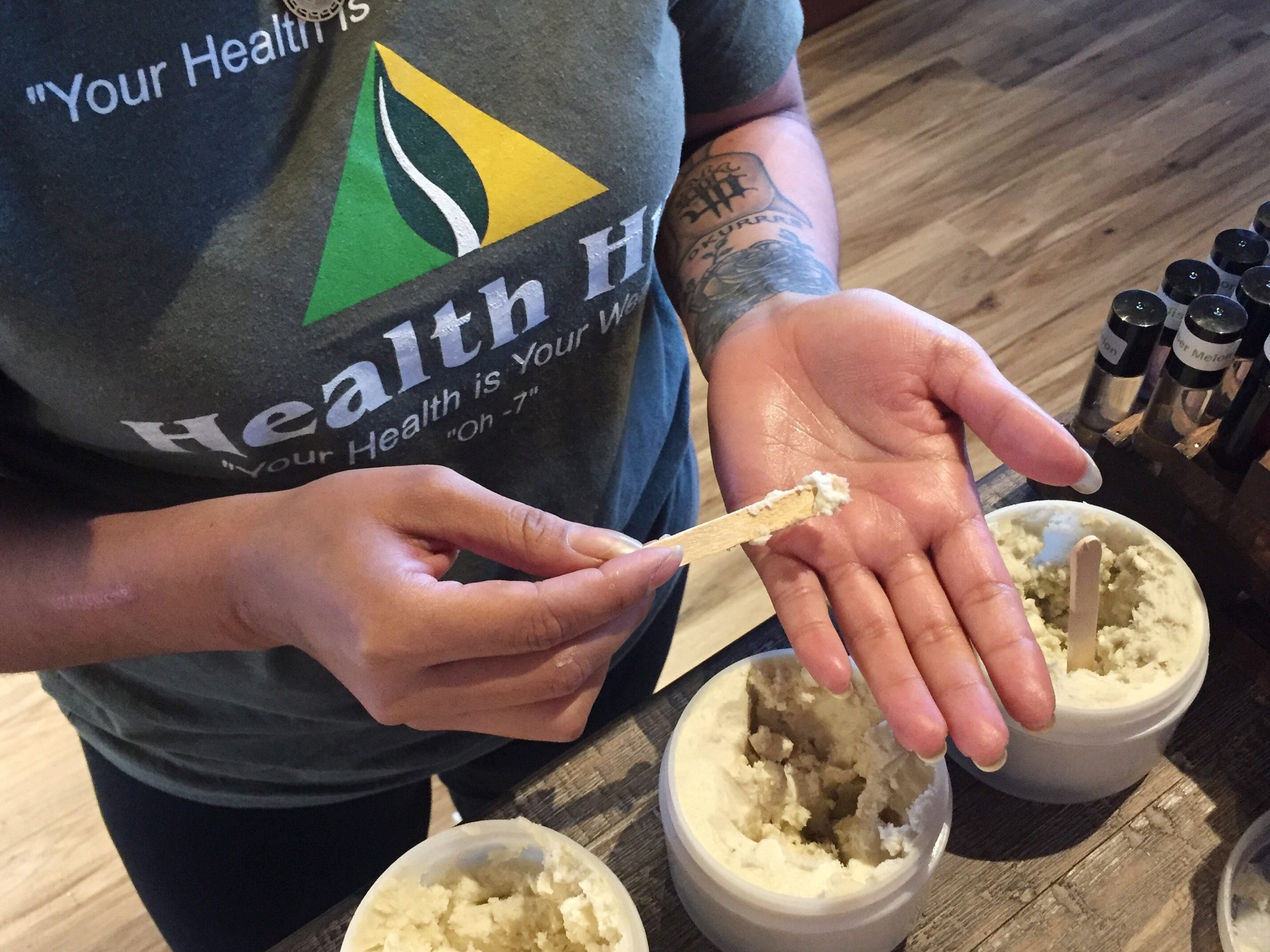 Health Hut offers pure whipped shea butter in multiple scents.
