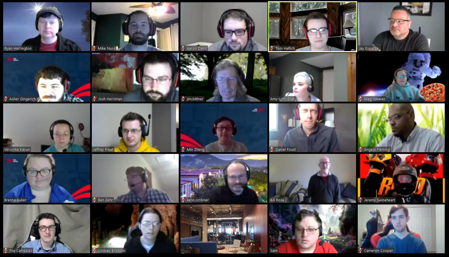 Rural Sourcing's Fort Wayne office on a Zoom call.