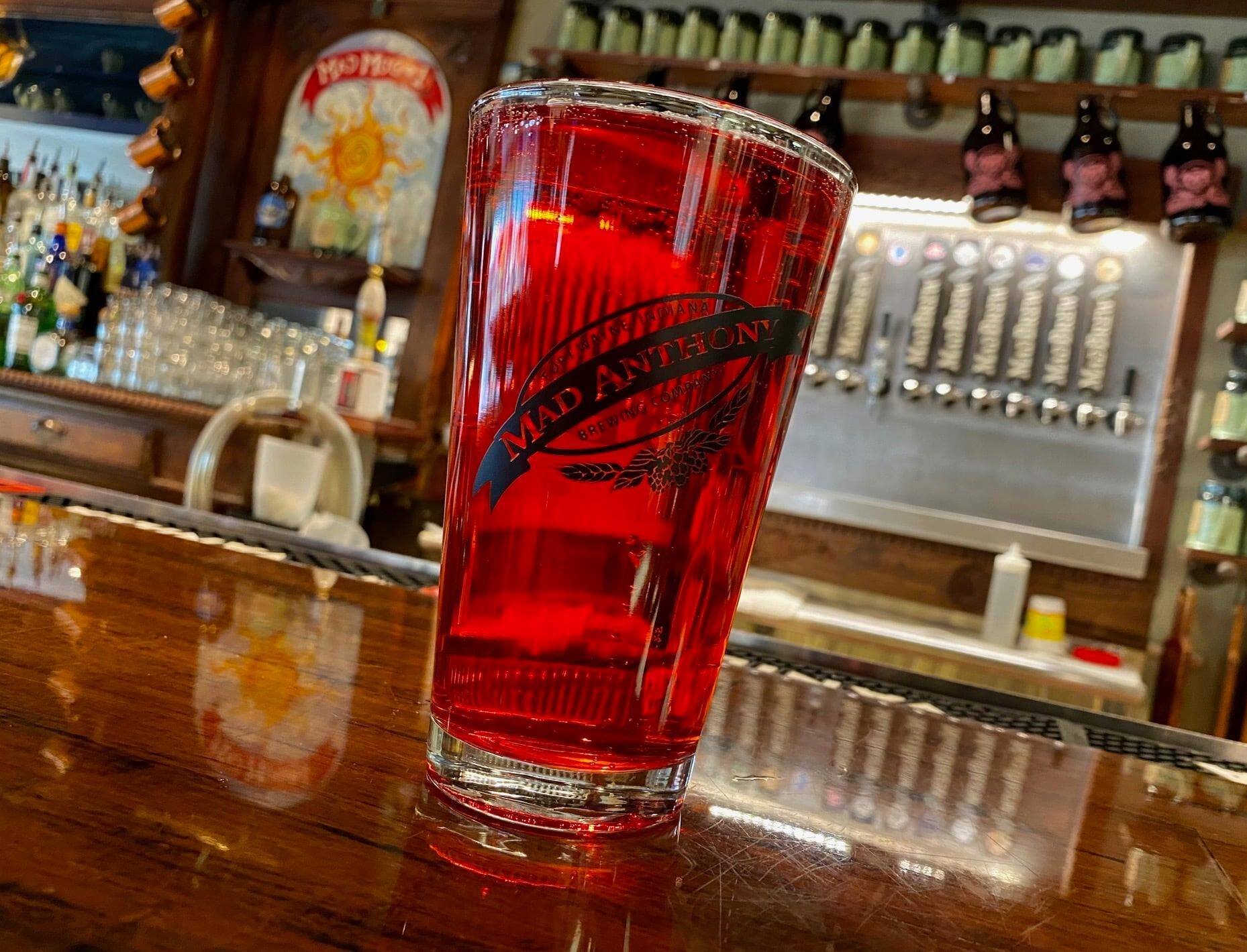 A handcrafted Red Cream Soda at Mad Anthony Brewing Company.