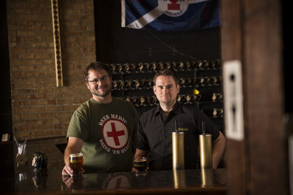 Summit City Brewerk's owners Will Long and David Tomaszewski.