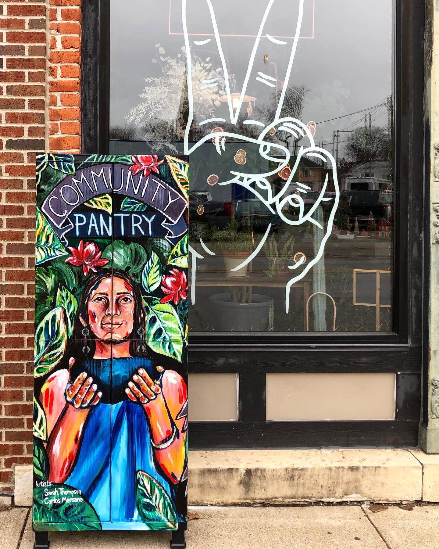 The first community pantry in Fort Wayne is outside Fancy & Staple downtown.