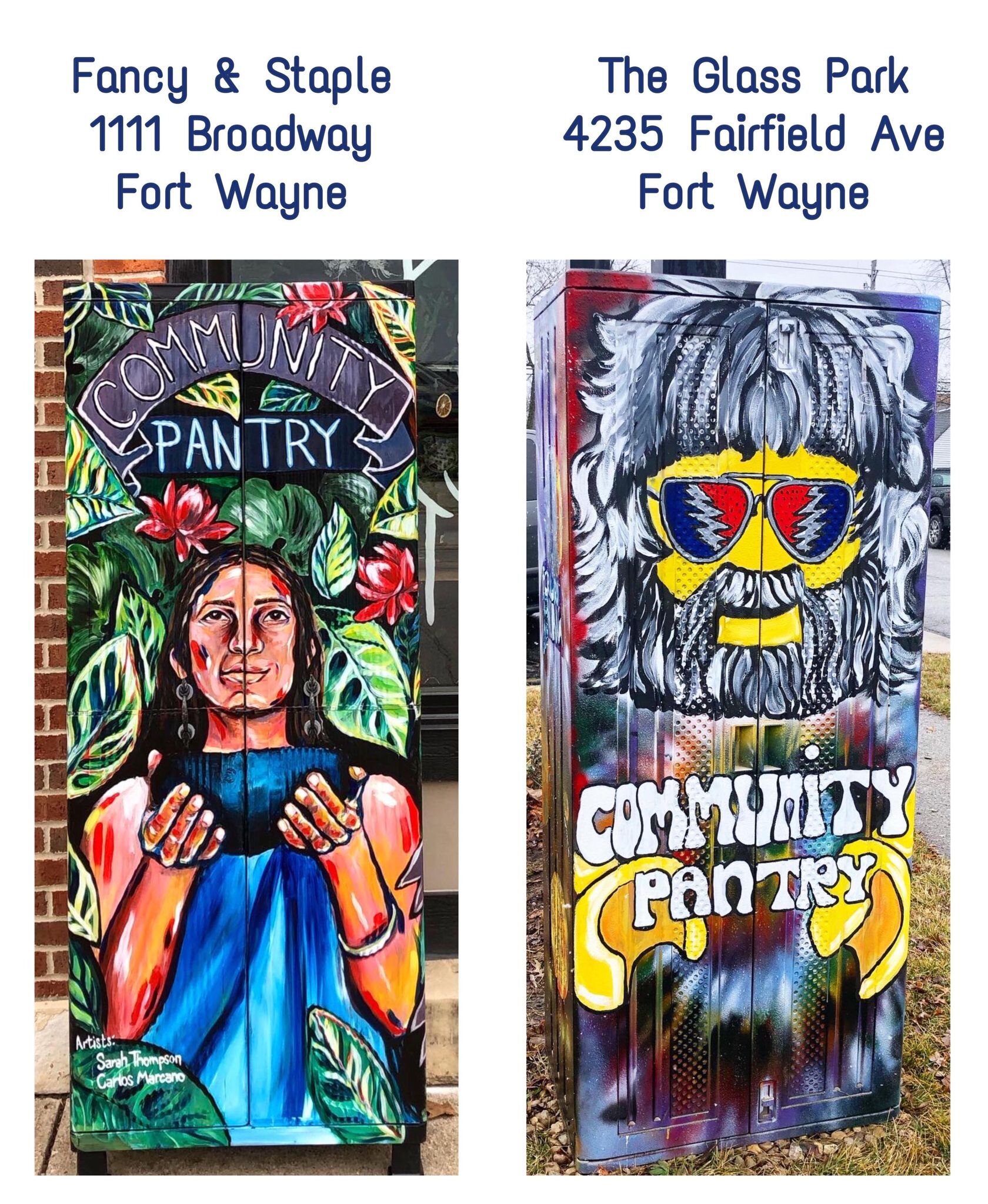 The first two community pantries in Fort Wayne are open.